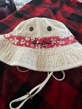 Panama Jack Cream Bucket Hat with Red  Floral Band